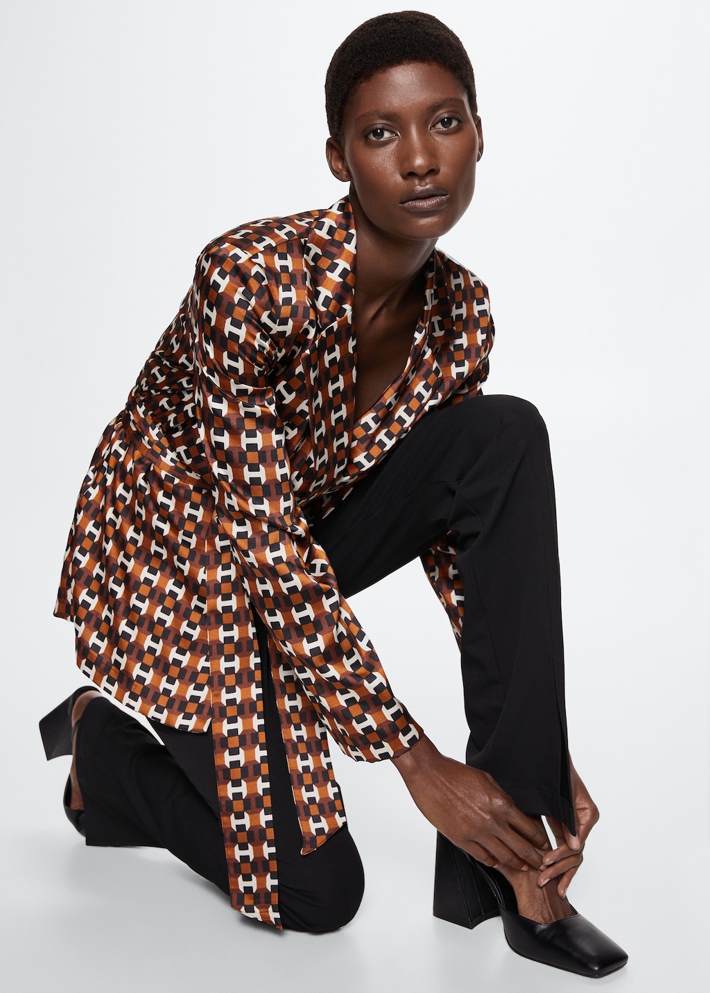 Geometric-print blouse - Details of the article 2