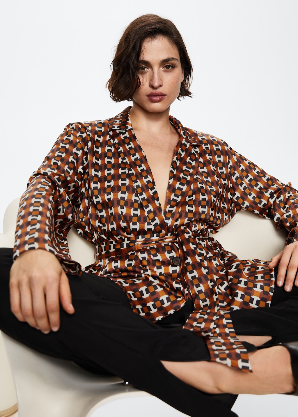 Geometric-print blouse - Details of the article 4