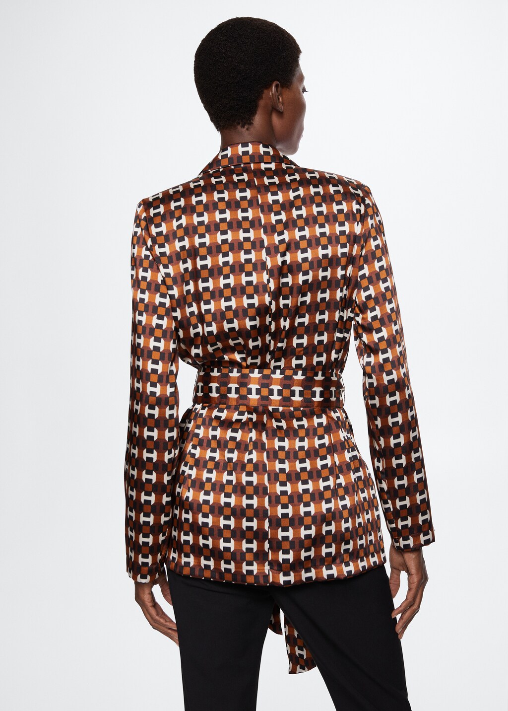 Geometric-print blouse - Reverse of the article