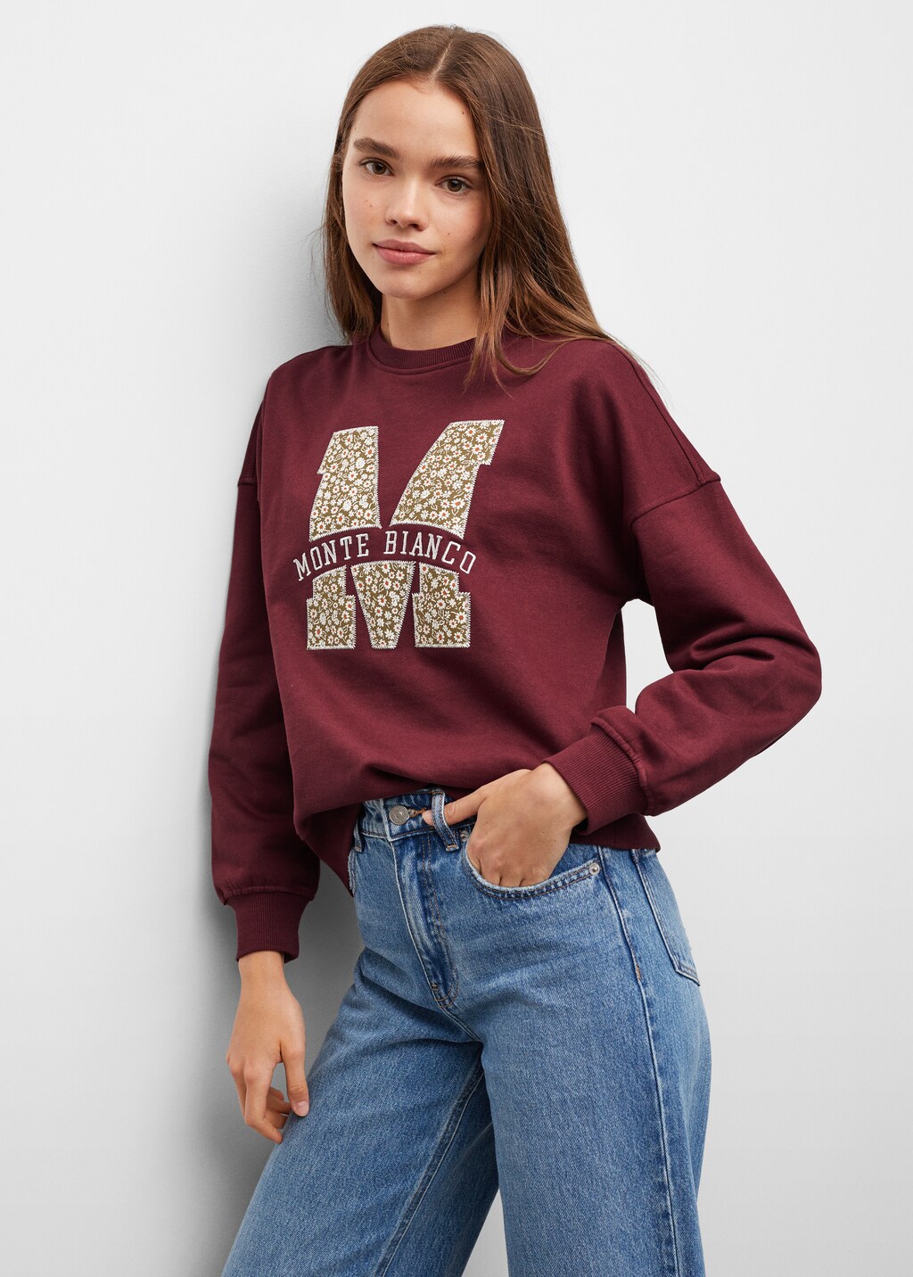 Sweat-shirt coton texturé - Plan moyen