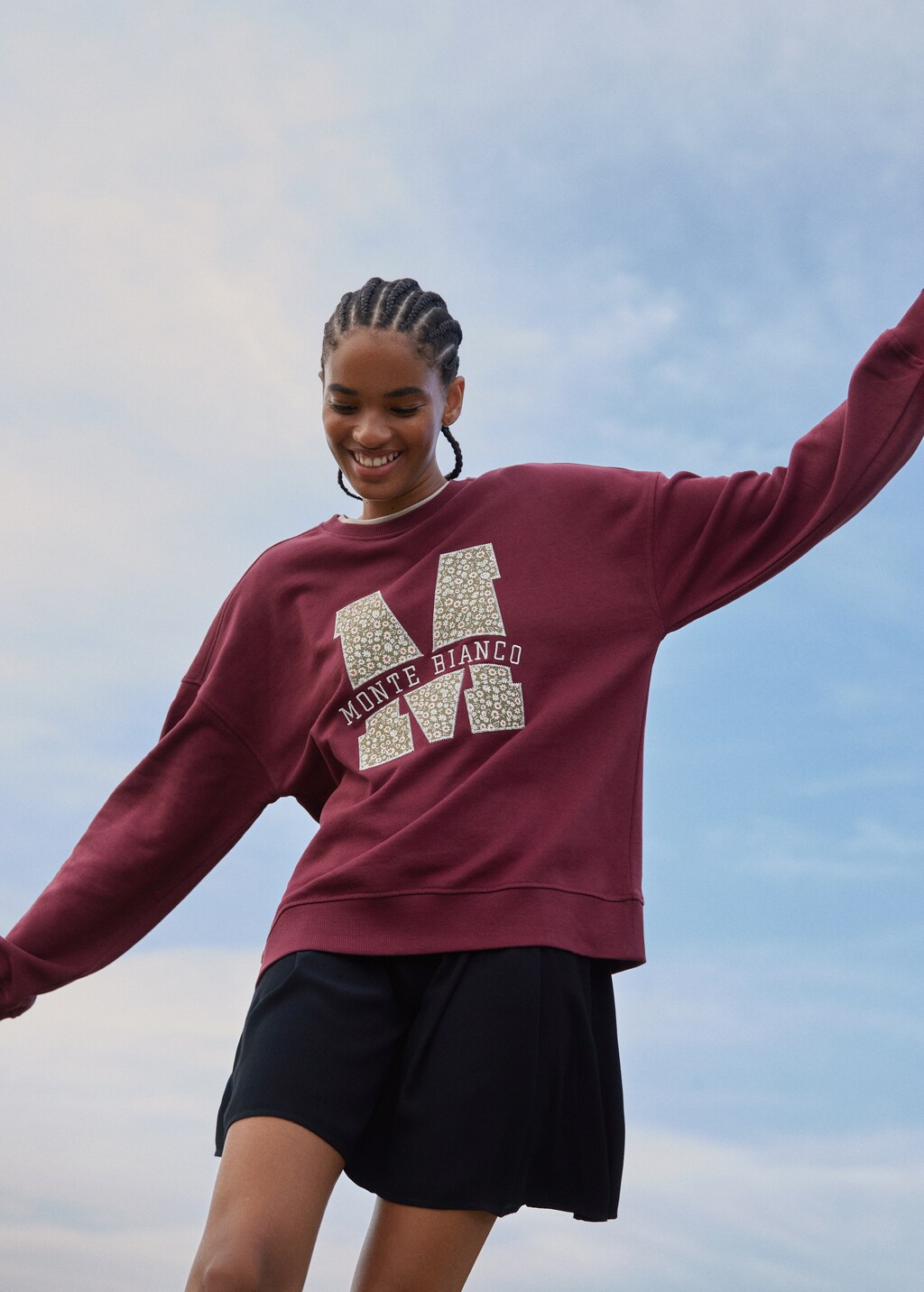 Textured cotton-blend sweatshirt - Details of the article 5