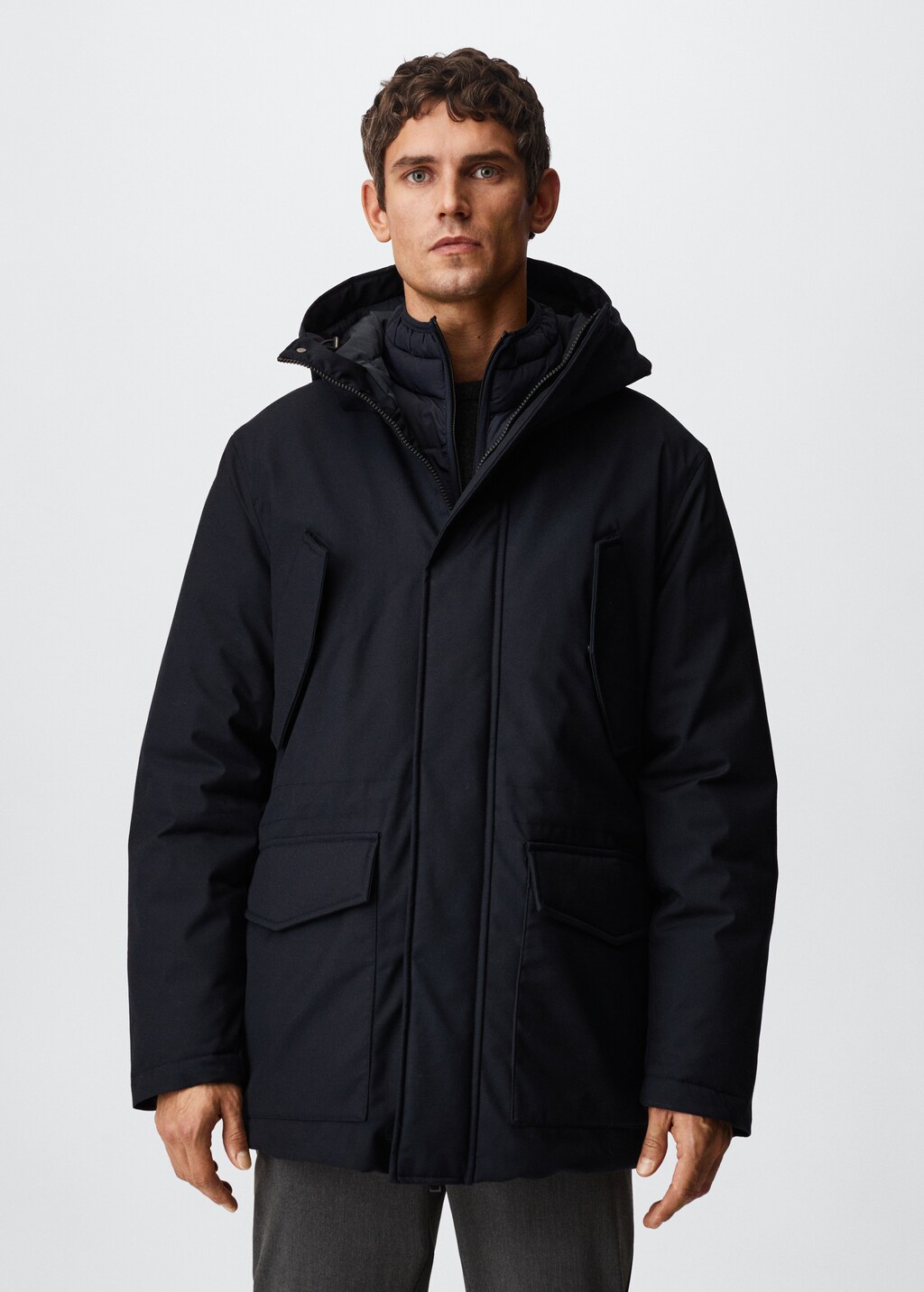 Water-repellent quilted coat - Medium plane