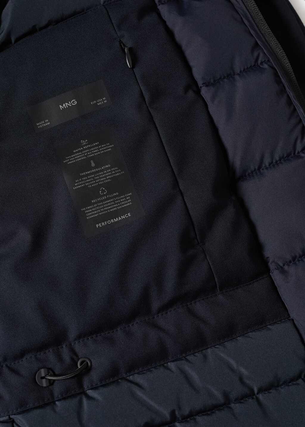 Water-repellent quilted coat - Details of the article 0