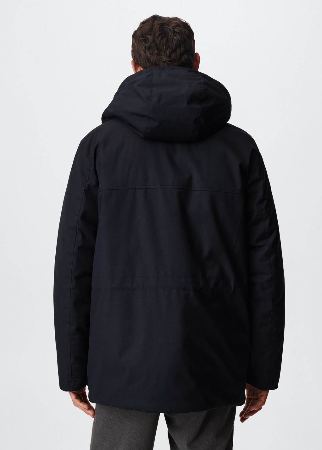 Water-repellent quilted coat - Reverse of the article