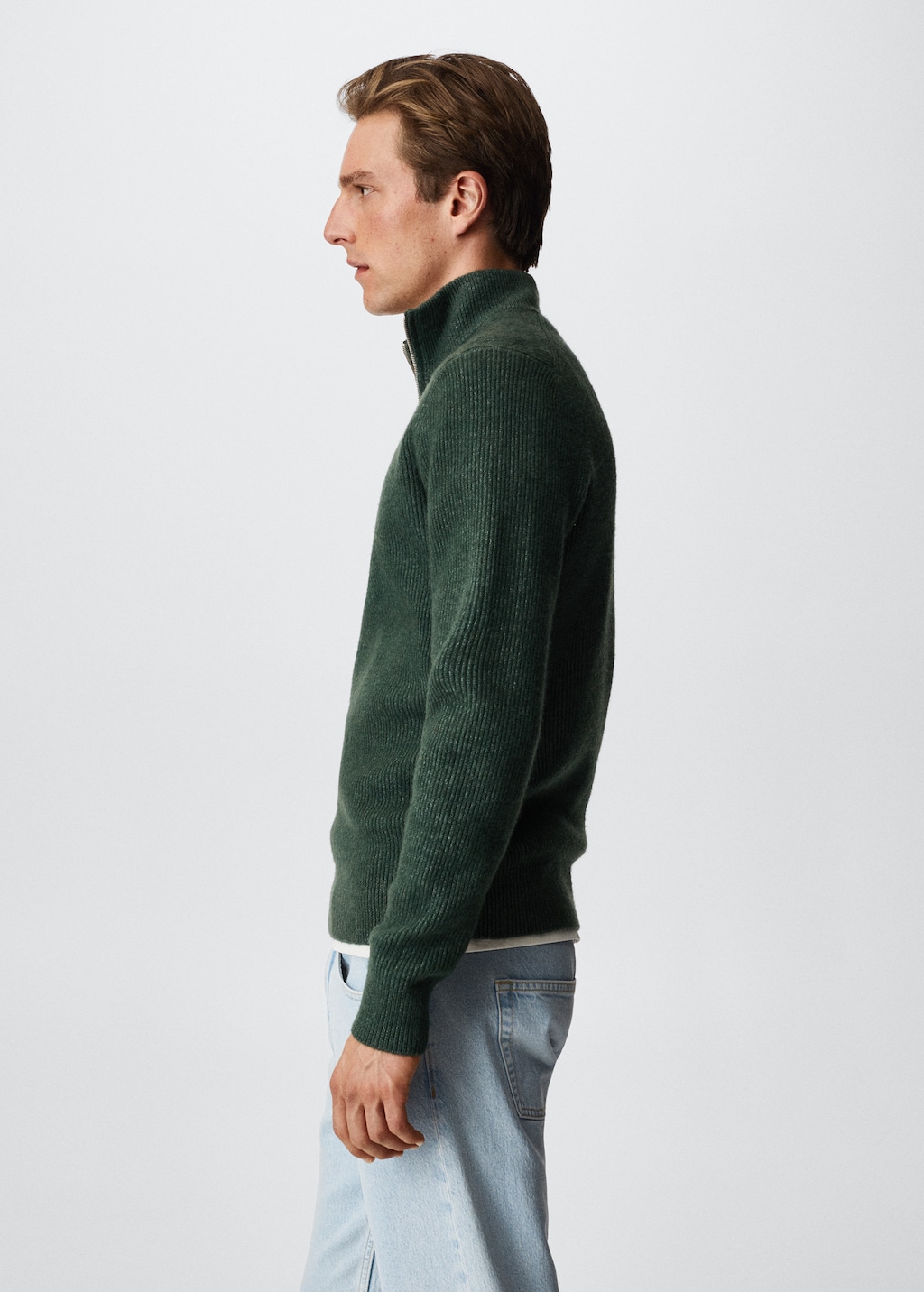 Zipped high collar sweater - Details of the article 2