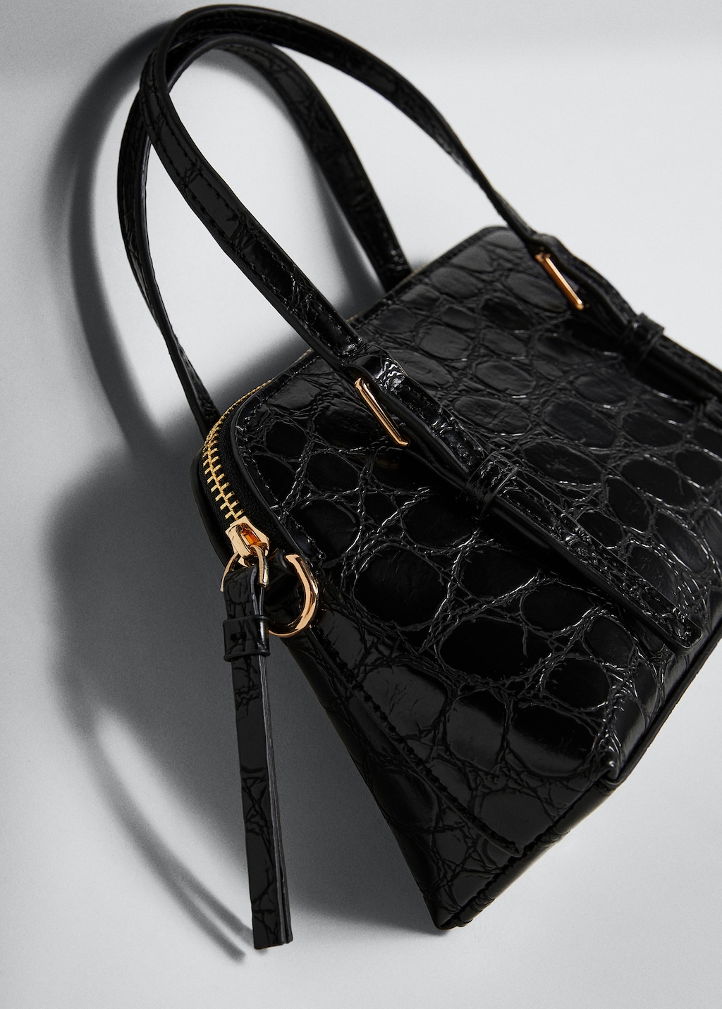 Crocodile effect bag best sale