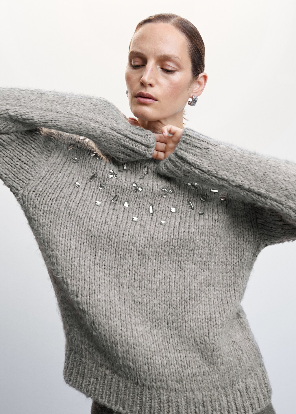 Crystal detail sweatshirt - Details of the article 2