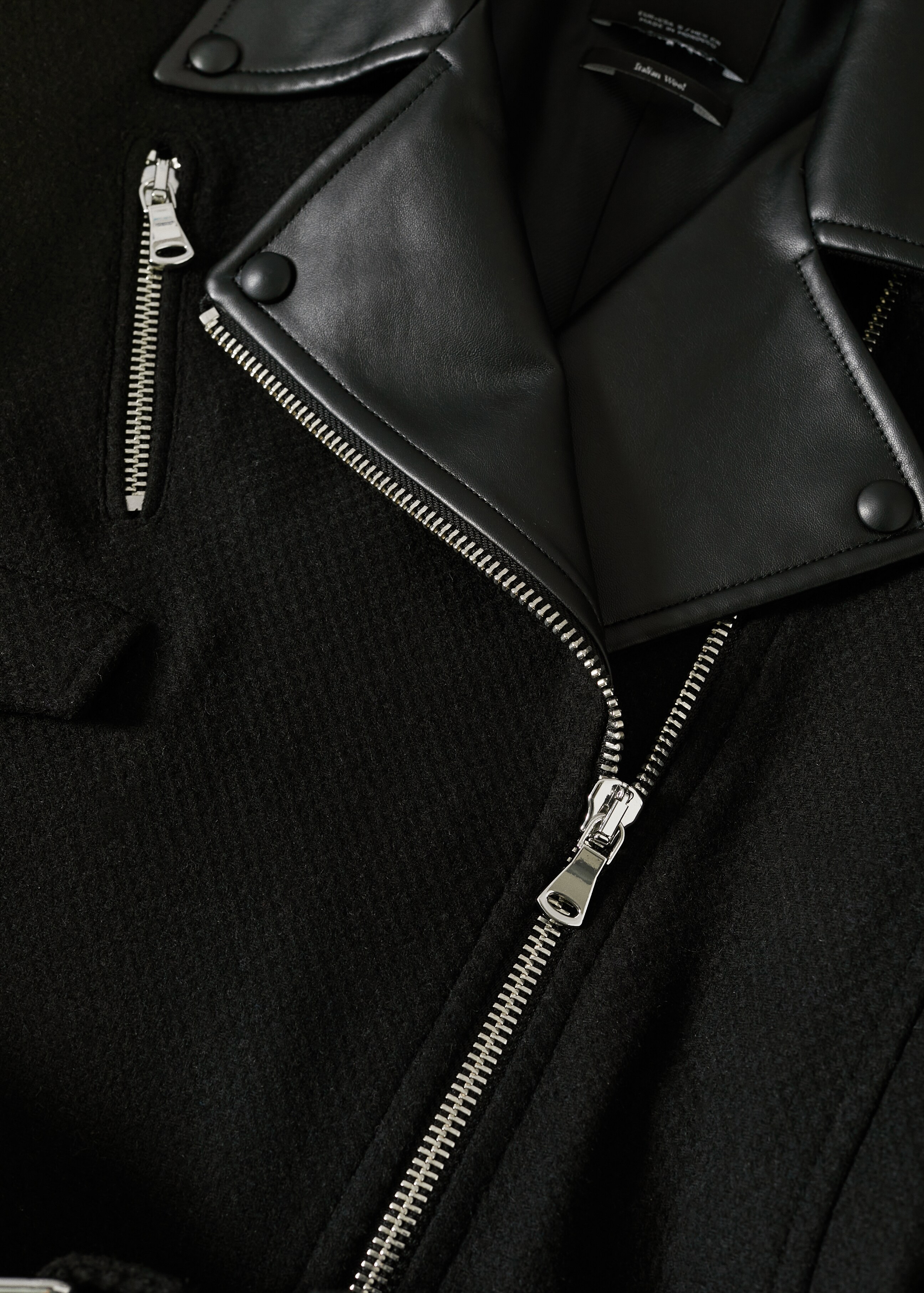 Wool biker coat - Details of the article 8