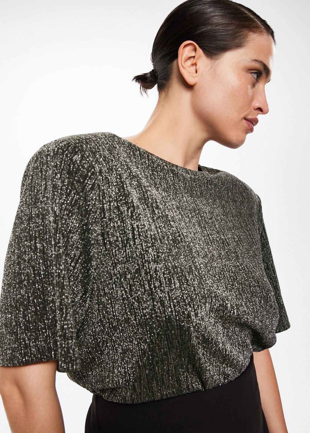 Lurex knitted t-shirt - Details of the article 4