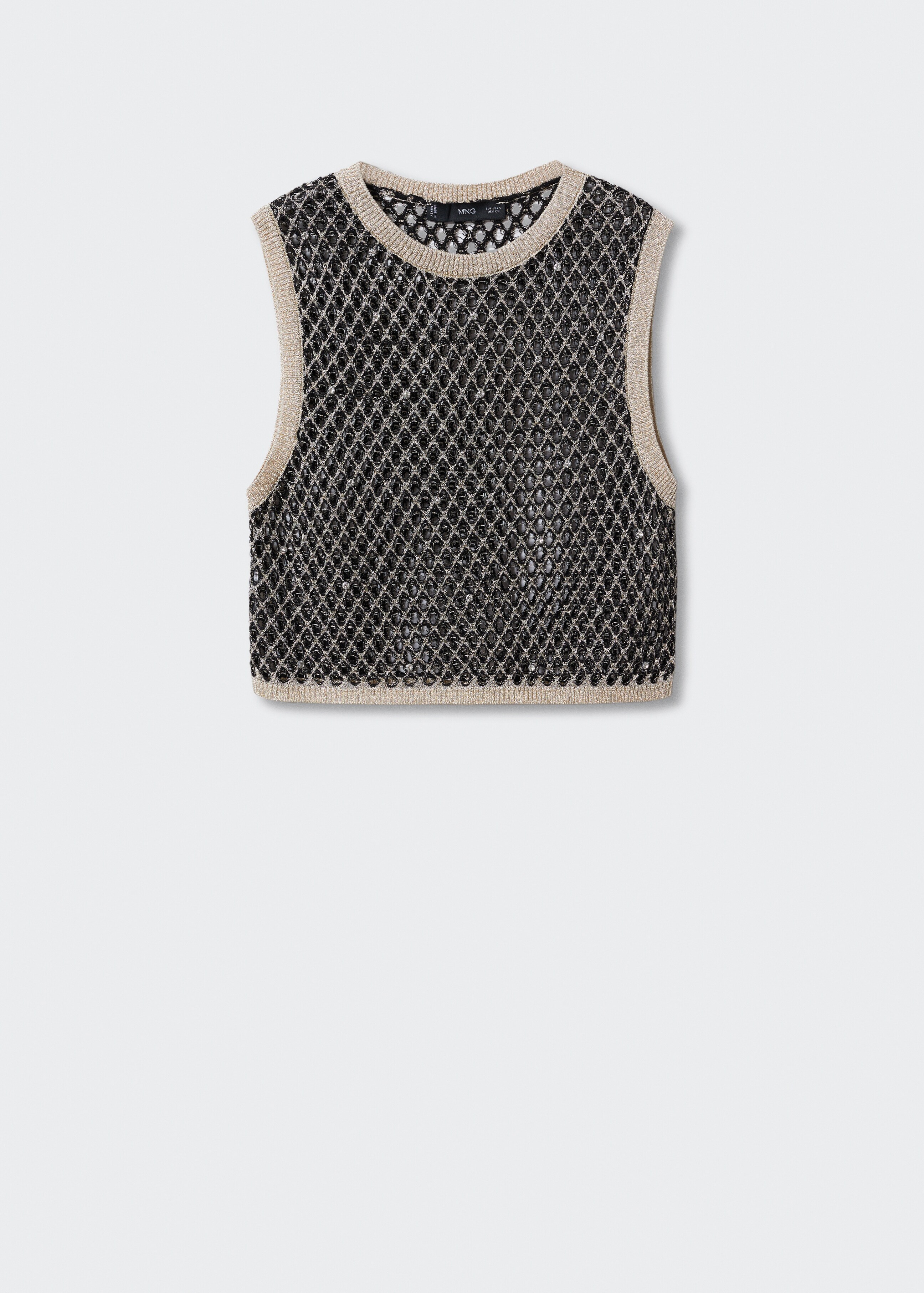 Openwork knitted lurex top - Article without model