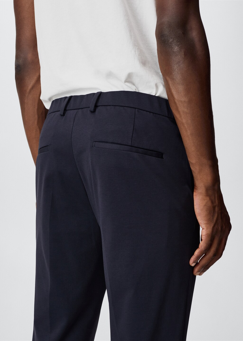 Slim-fit cotton suit trousers - Details of the article 1