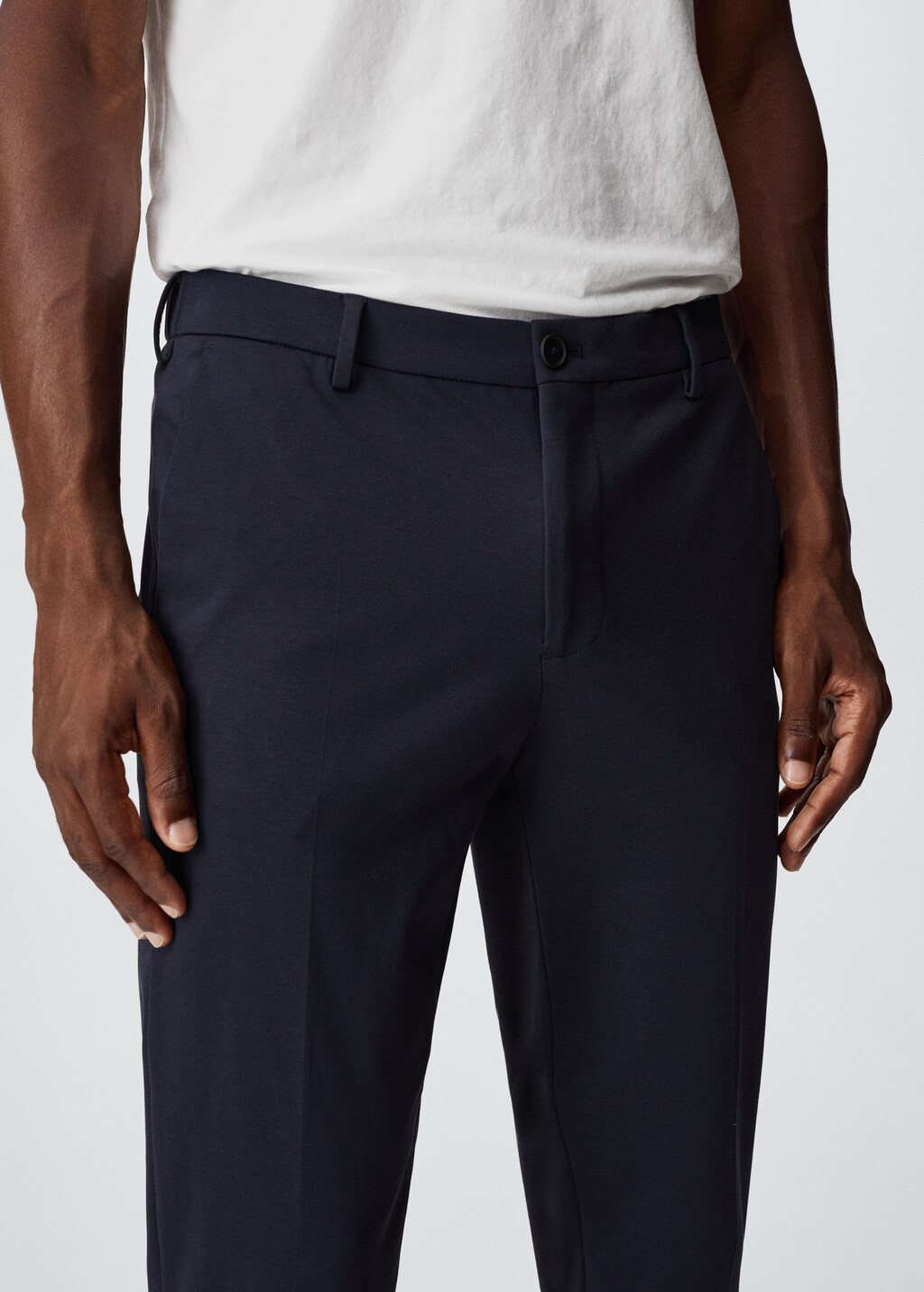 Slim-fit cotton suit trousers - Details of the article 4