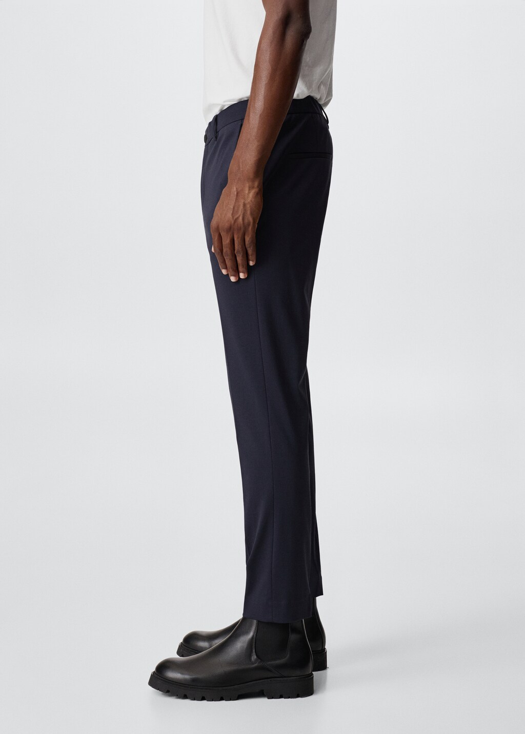 Slim-fit cotton suit trousers - Details of the article 6