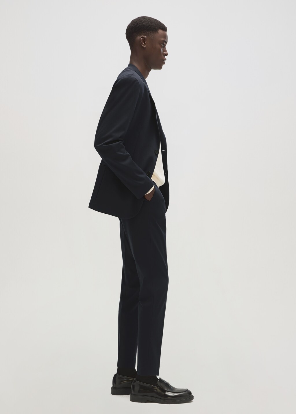 Slim-fit cotton suit trousers - Details of the article 7