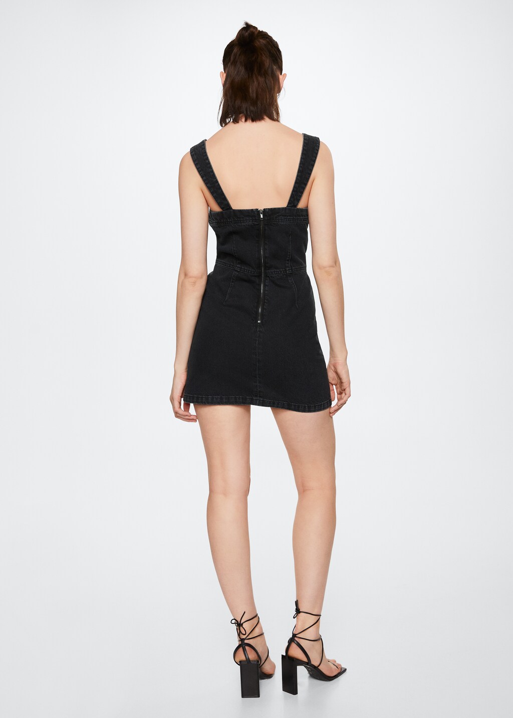 Zip denim dress - Reverse of the article