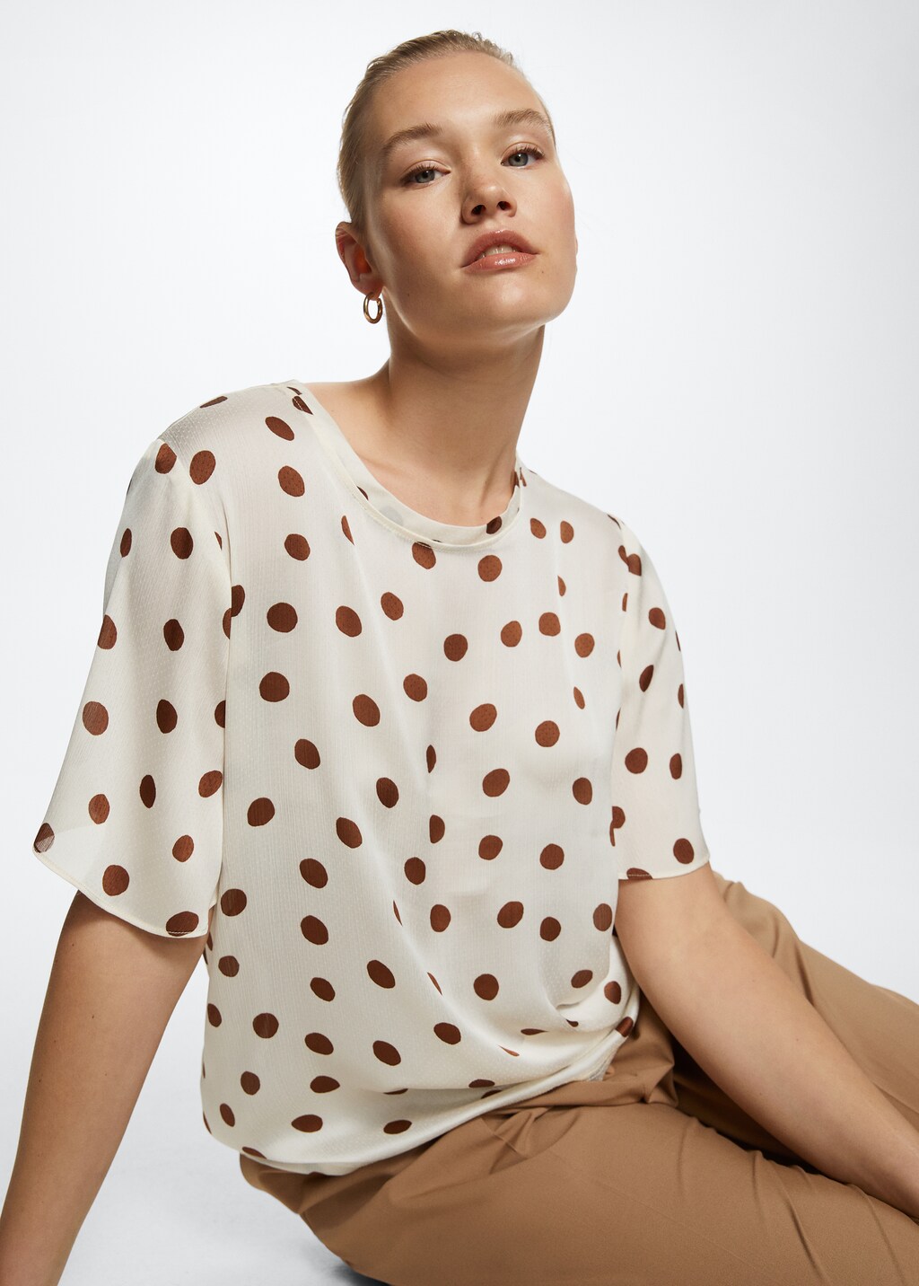 Polka-dot print blouse - Details of the article 3