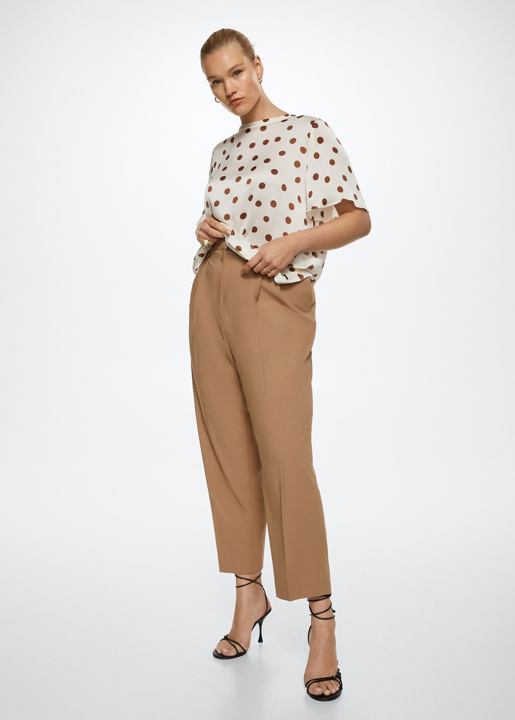 Polka-dot print blouse - Details of the article 4