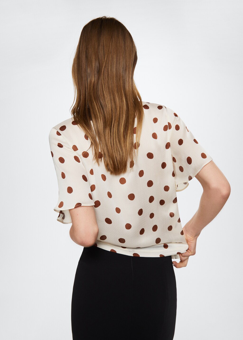 Polka-dot print blouse - Reverse of the article