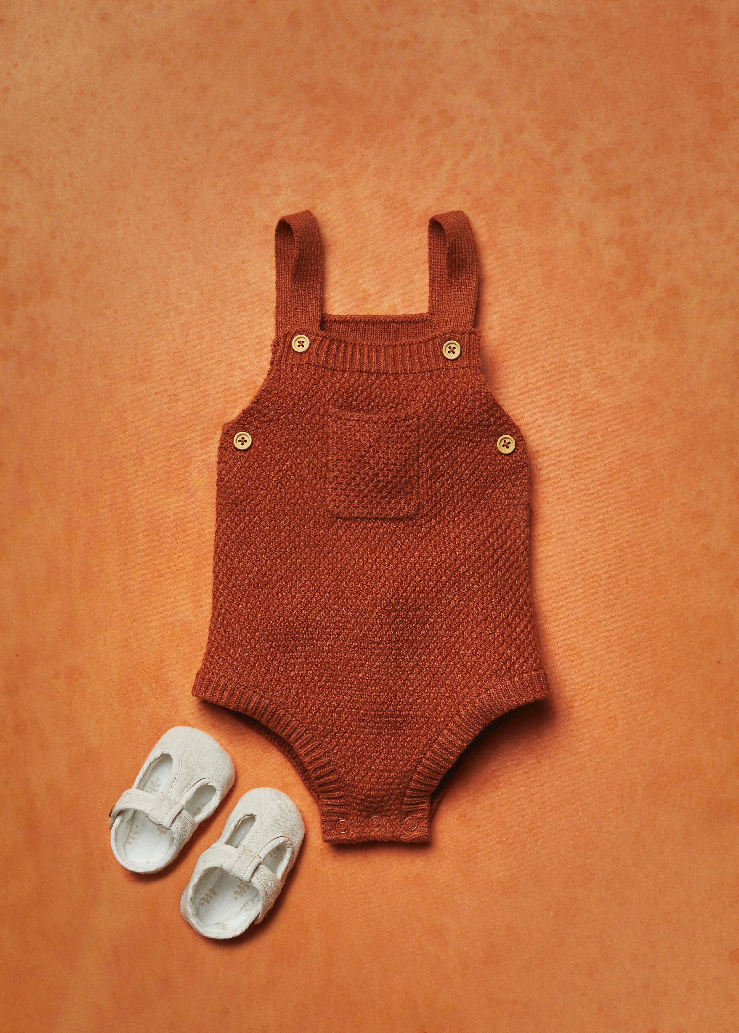 Cotton knit dungarees - Details of the article 5
