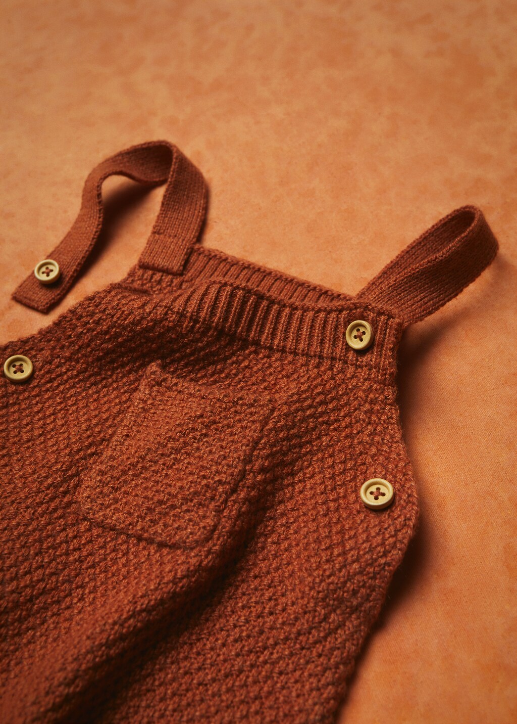 Cotton knit dungarees - Details of the article 6