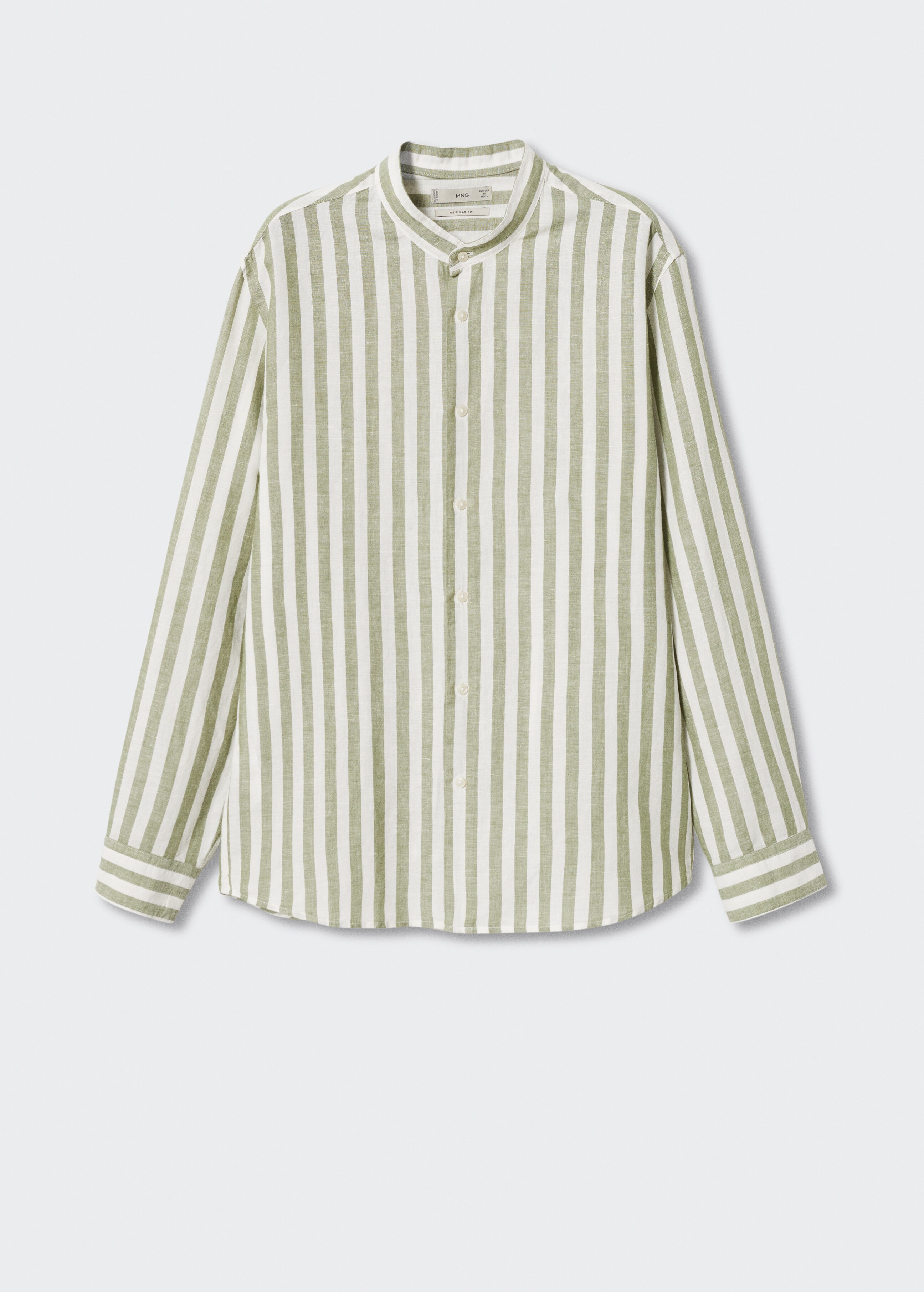 Regular-fit striped linen shirt - Article without model