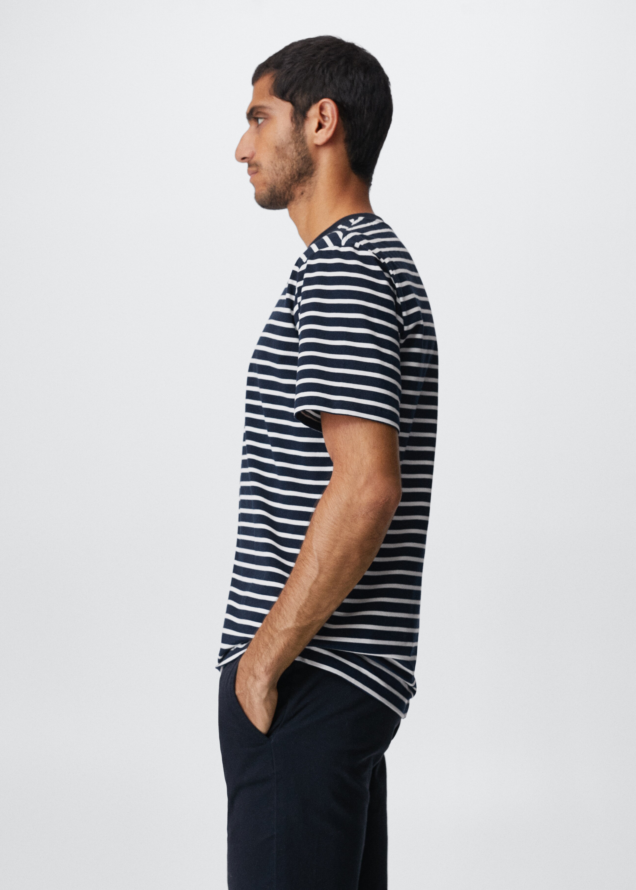 Striped cotton T-shirt - Details of the article 2