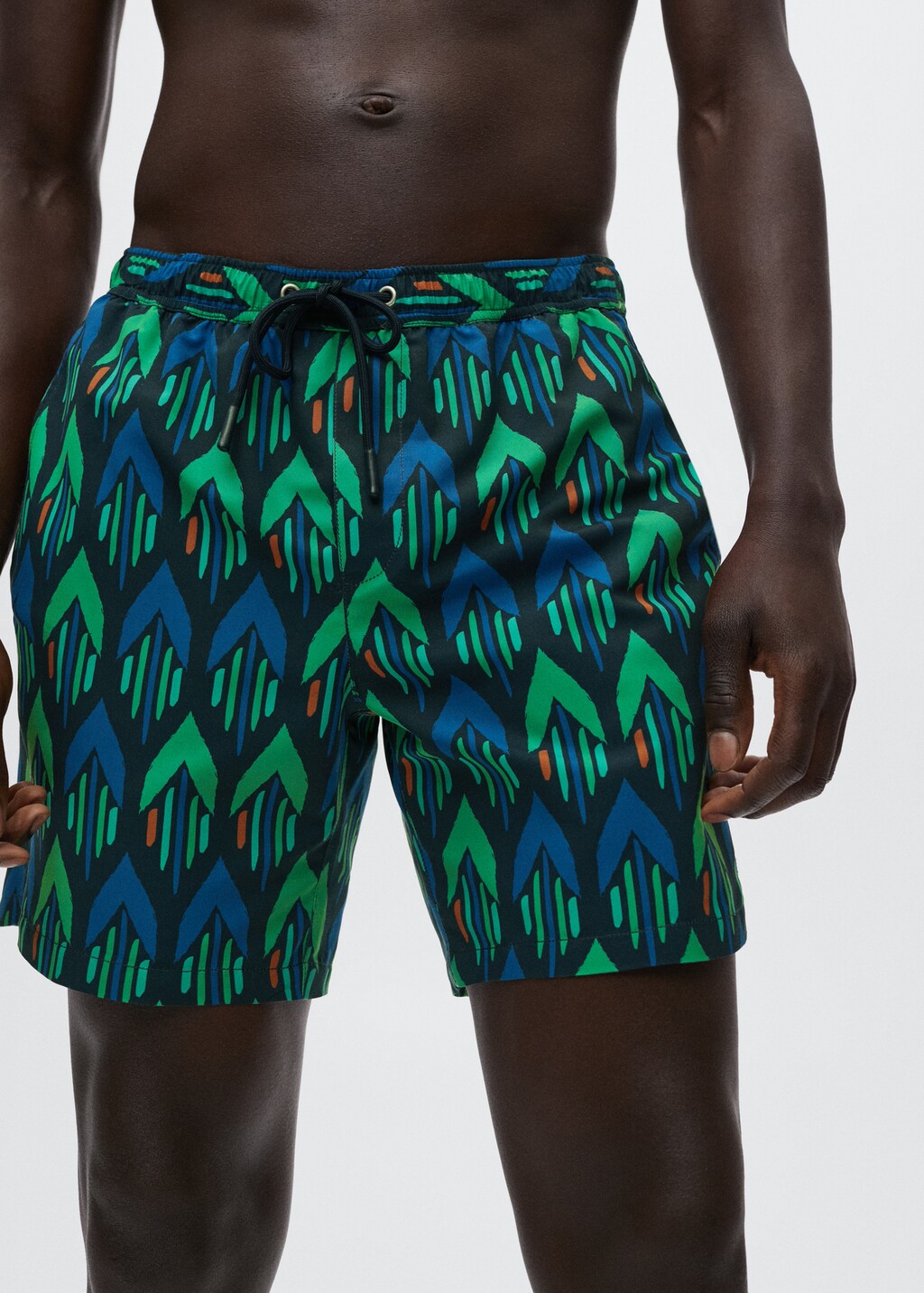 Hawaiian print swimming trunks - Details of the article 1