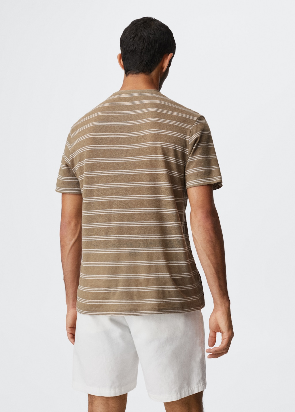 Striped linen T-shirt - Reverse of the article