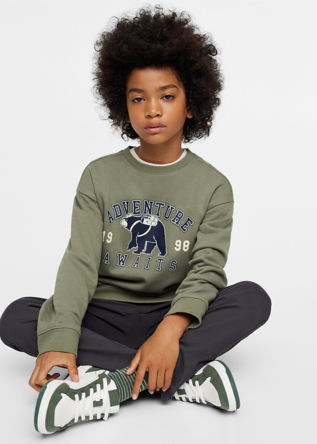 Cotton-blend printed sweatshirt - Details of the article 1