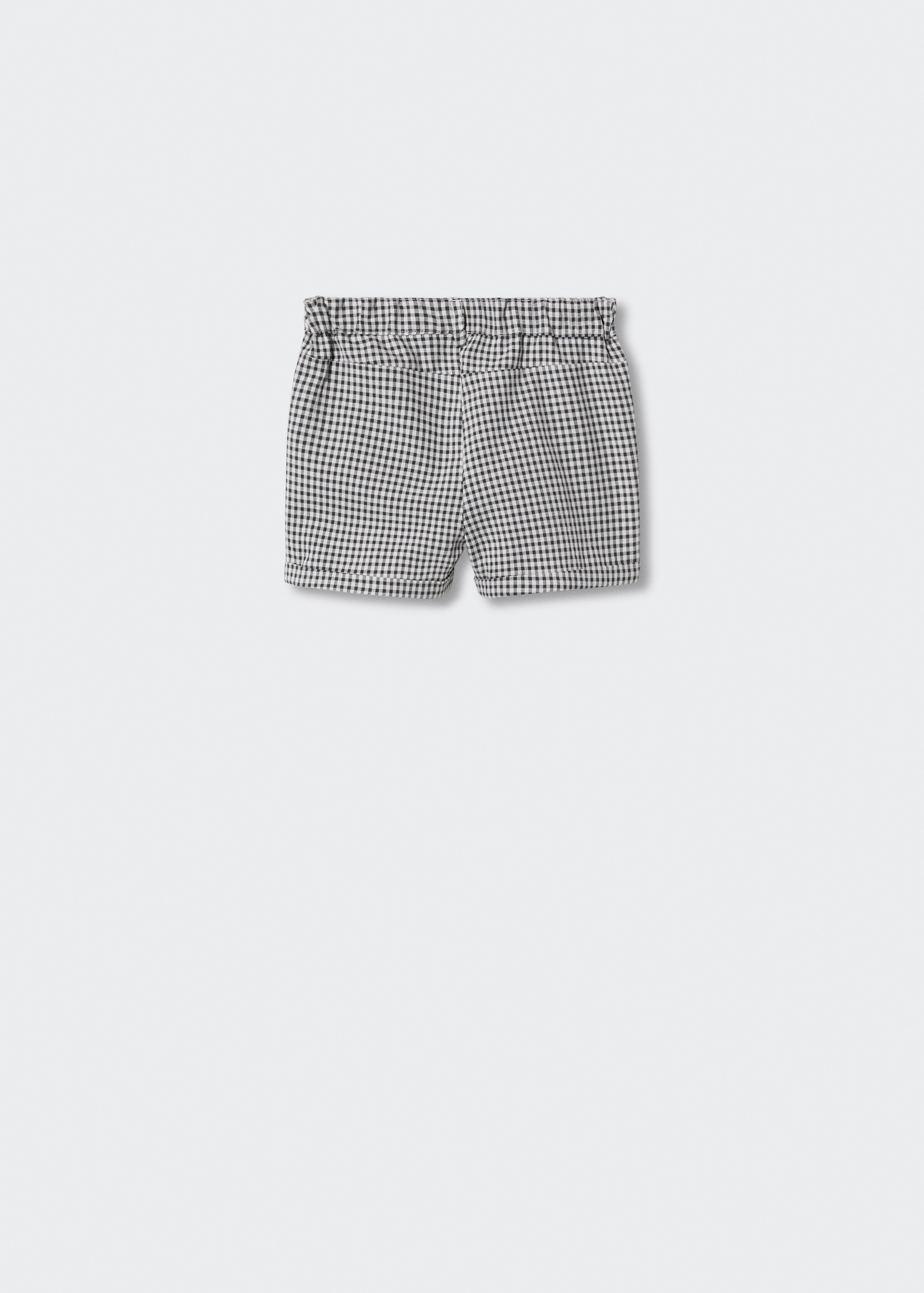 Gingham check shorts - Reverse of the article