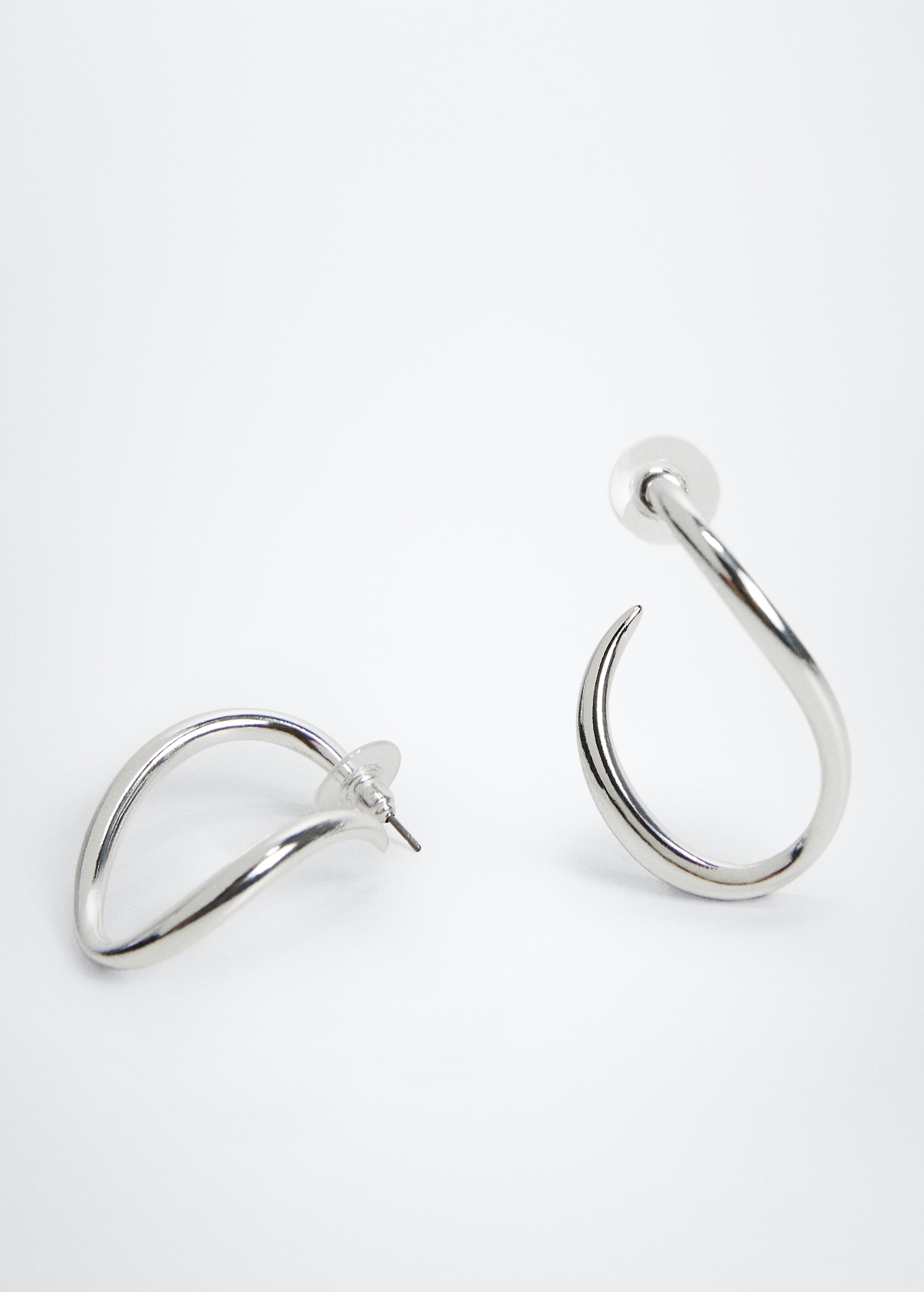 Twisted hoop earrings - Medium plane