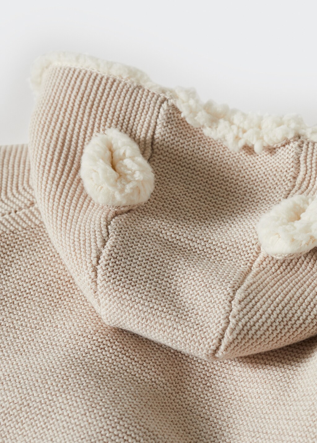 Knitted cardigan with fur-effect lining - Details of the article 9