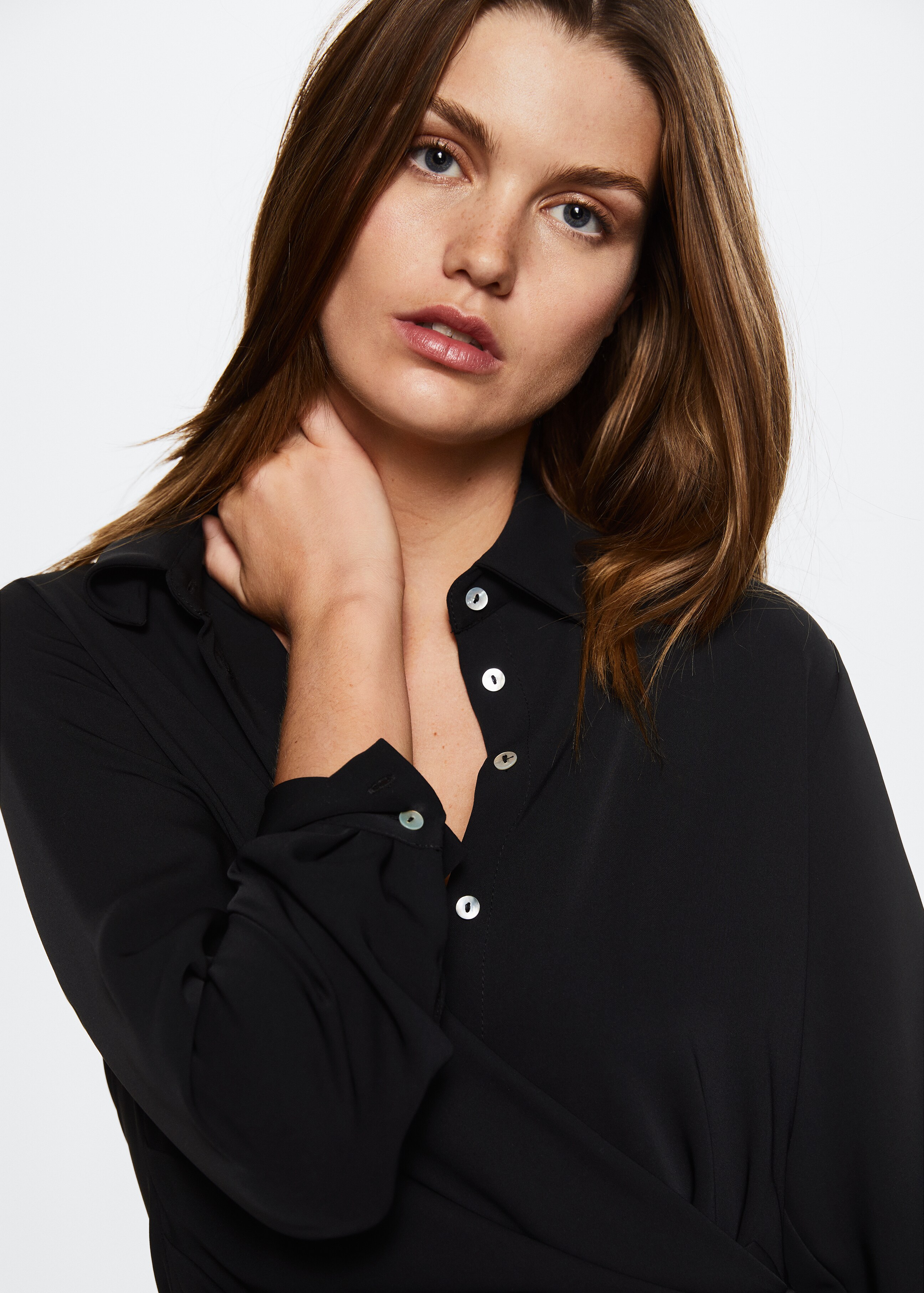 Knot detail shirt dress - Details of the article 1