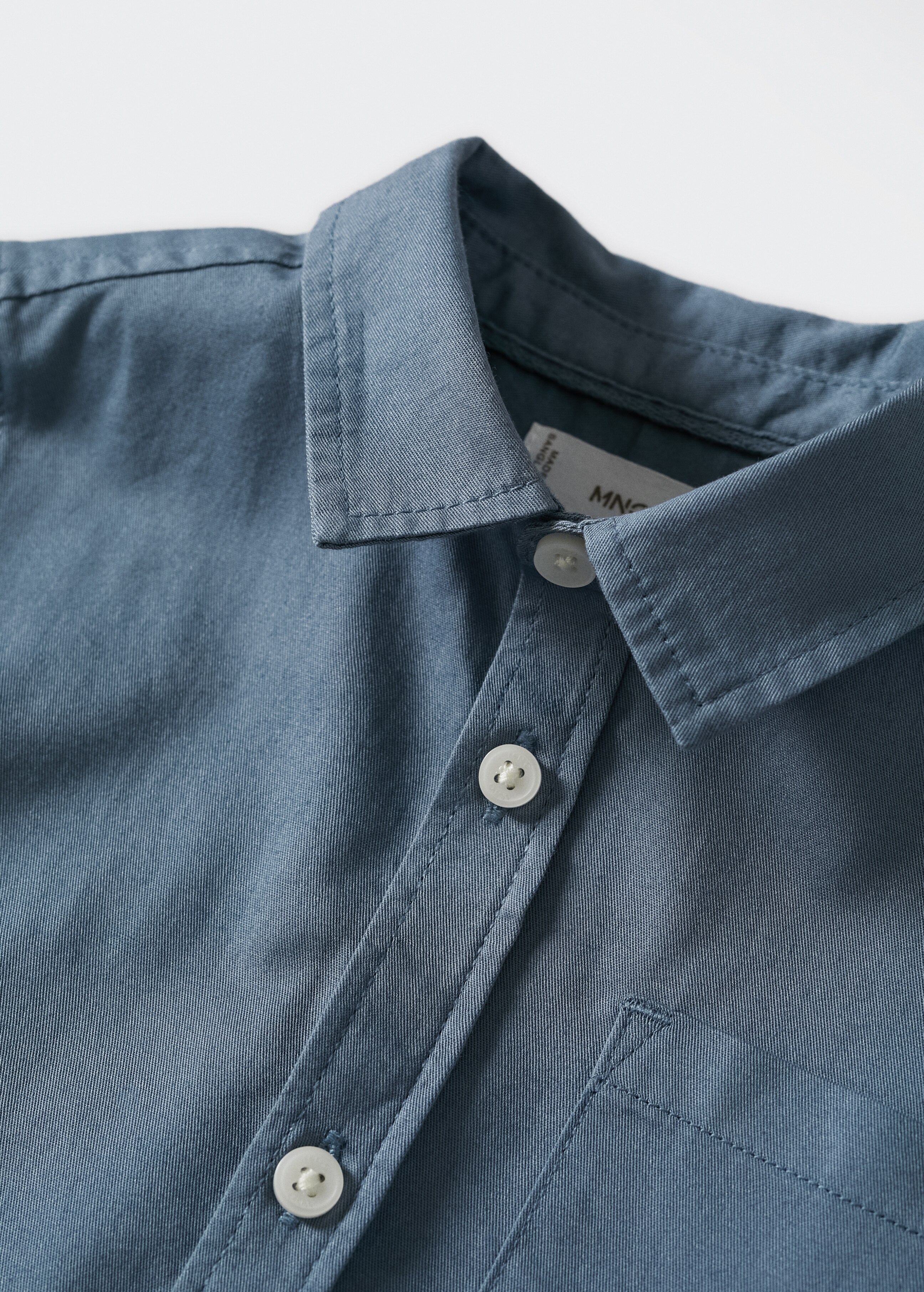 Chest-pocket cotton shirt - Details of the article 7