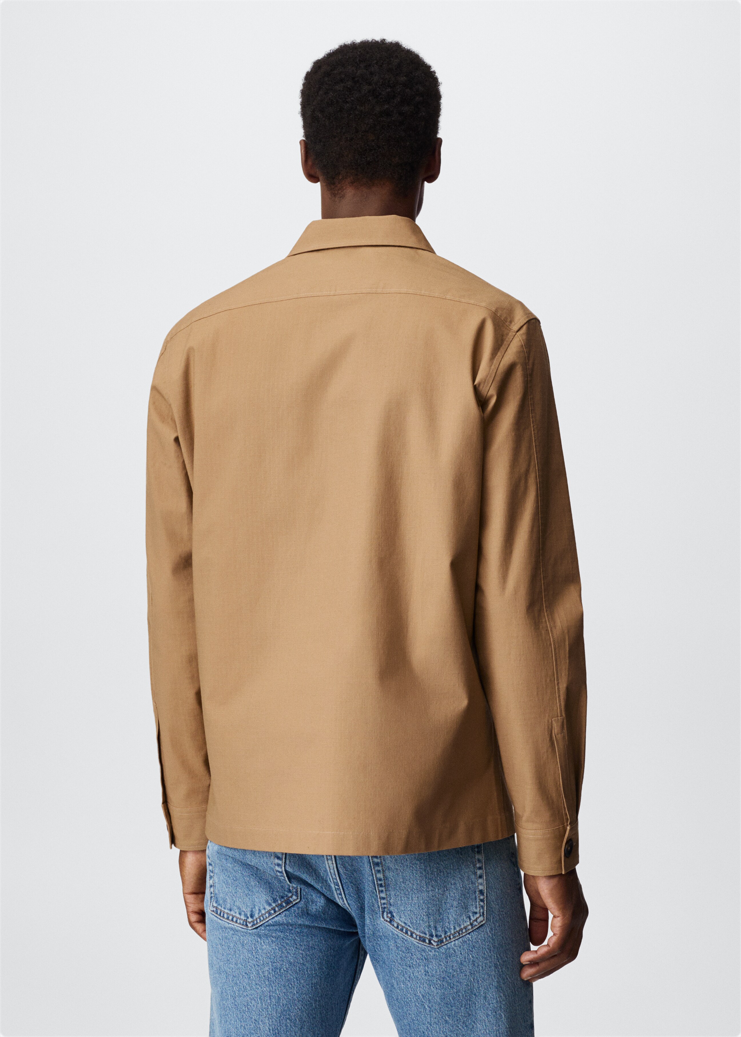 Worker cotton overshirt - Reverse of the article
