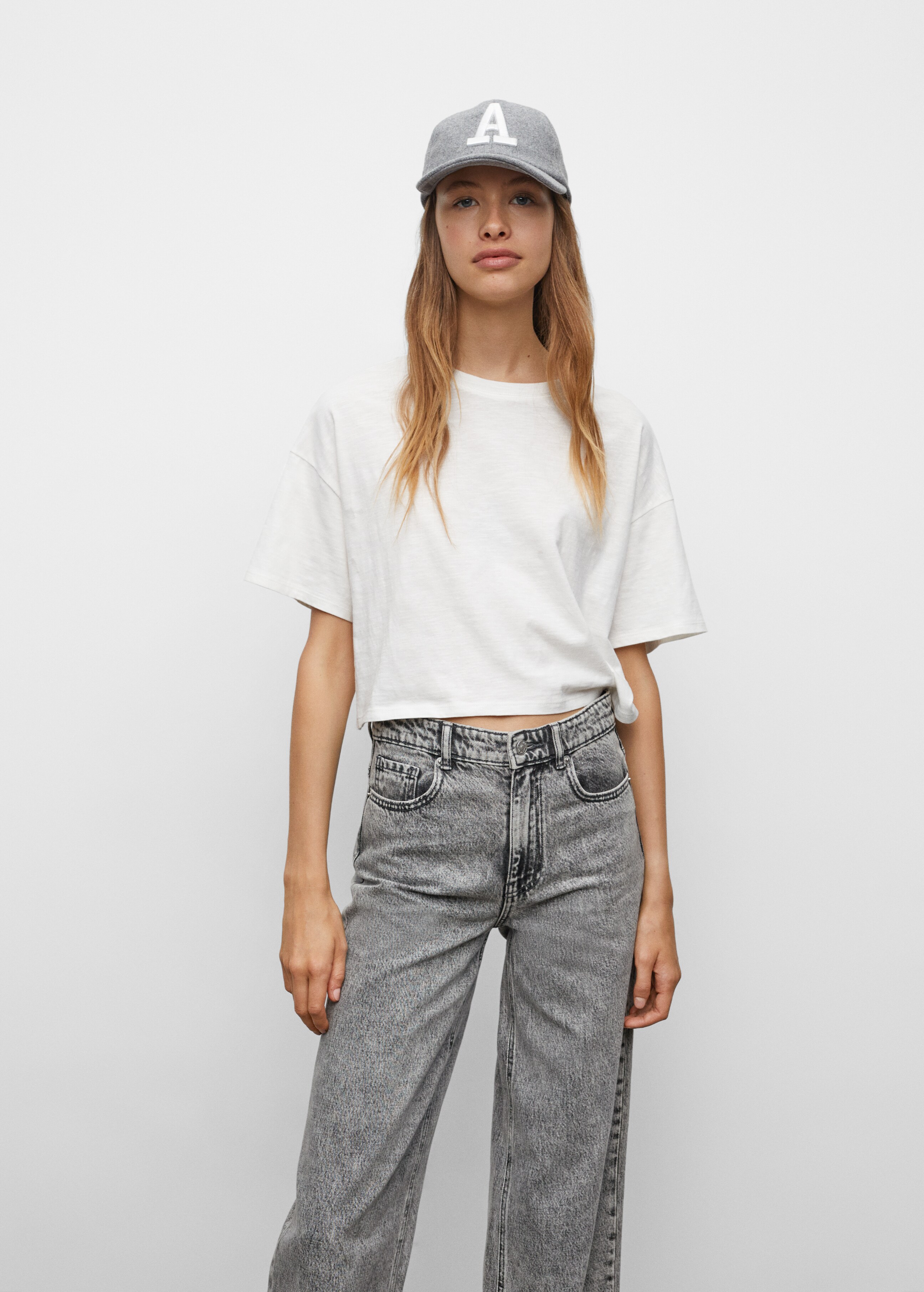 Frayed hem culotte jeans - Details of the article 1