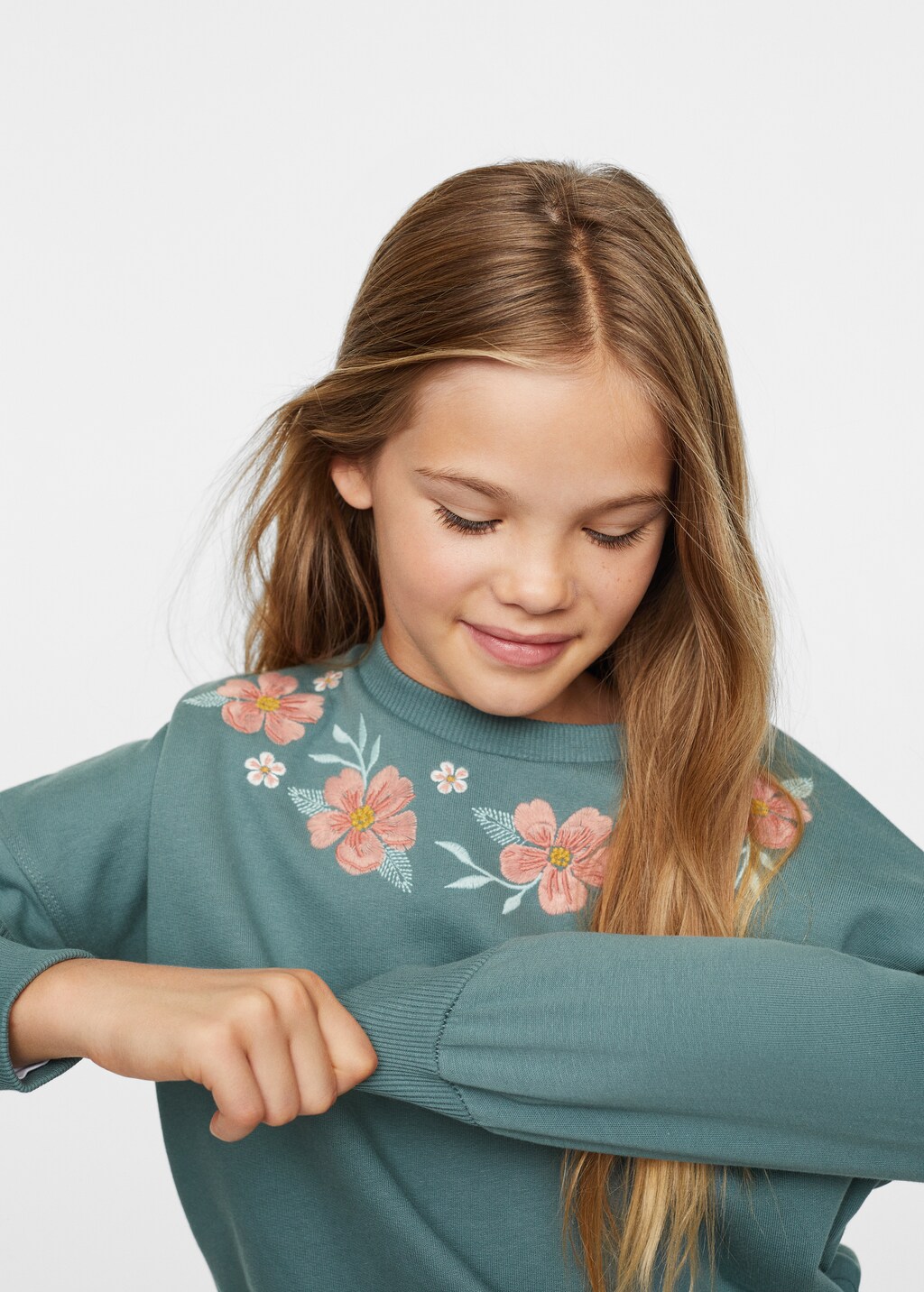 Sweatshirt mit floraler Stickerei - Detail des Artikels 4