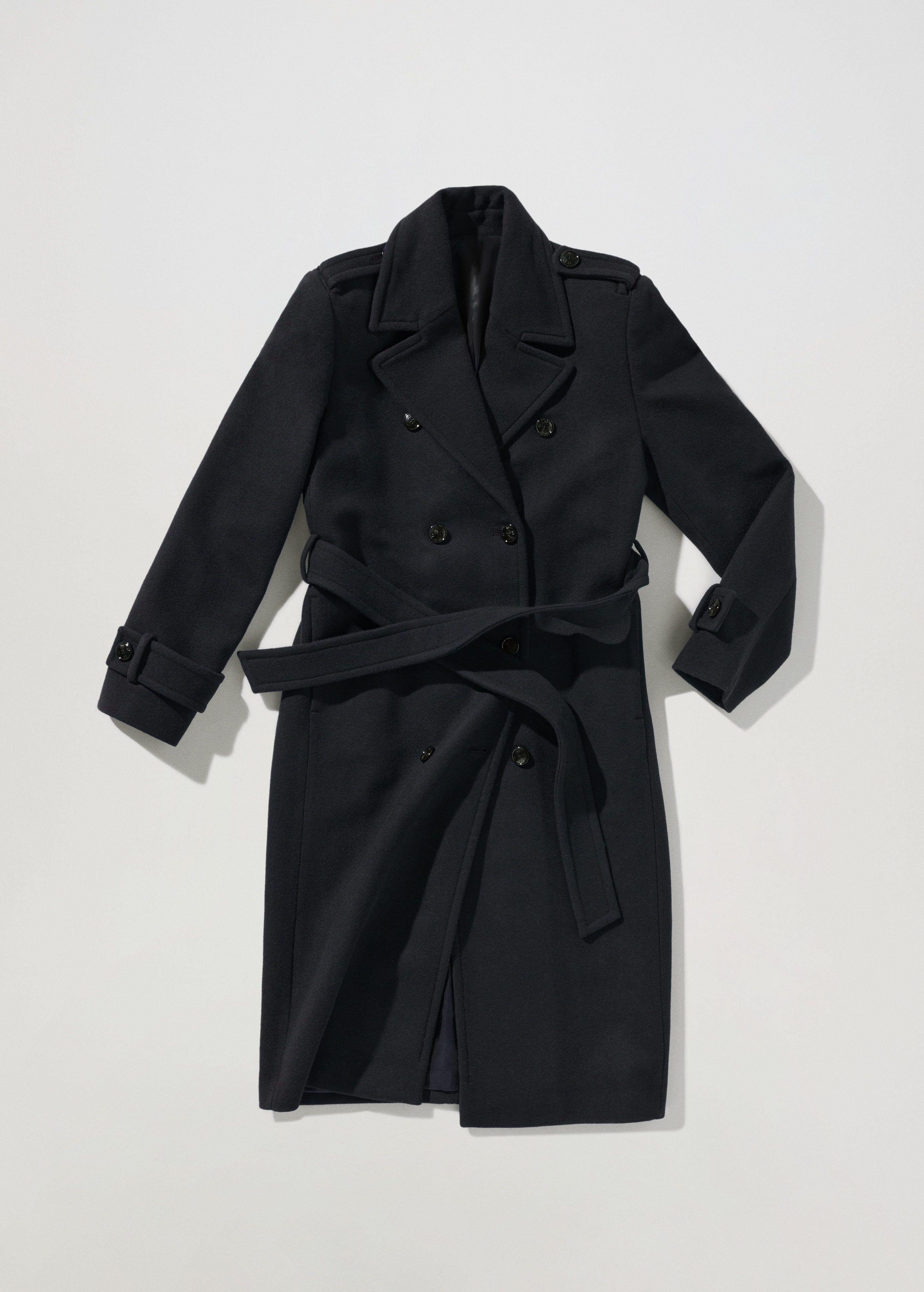 Oversized virgin wool trench coat - Article without model