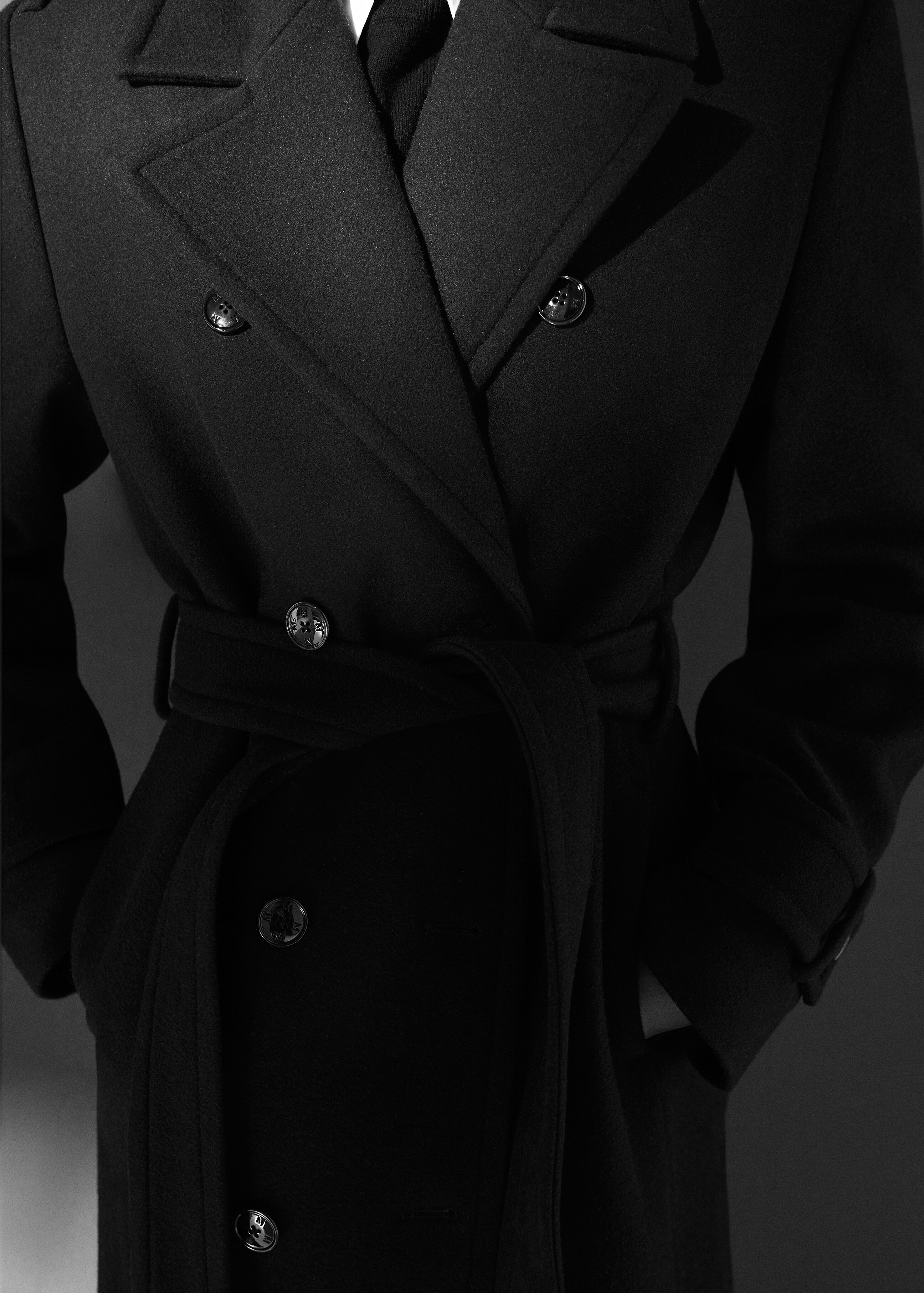 Oversized virgin wool trench coat - Details of the article 9