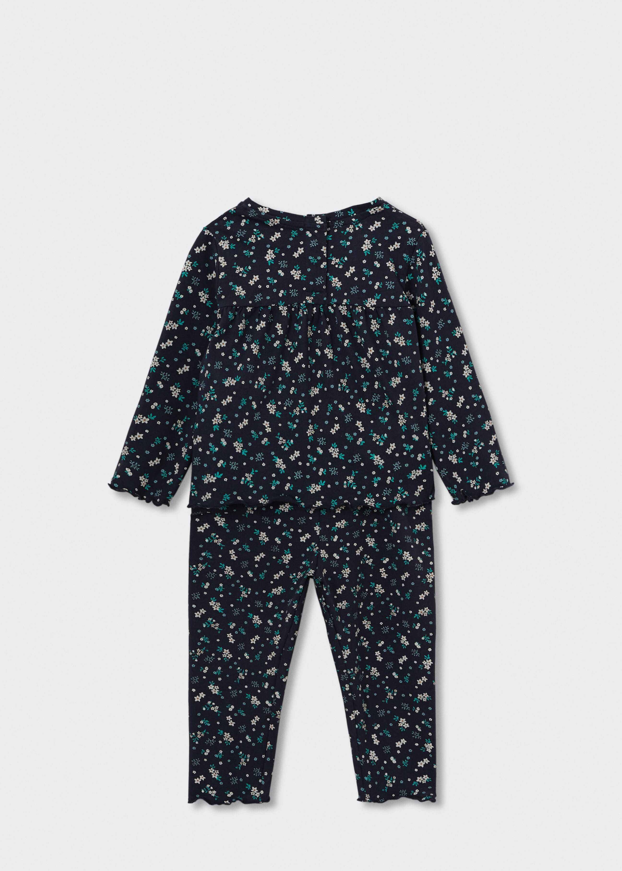 Floral cotton pyjamas - Reverse of the article