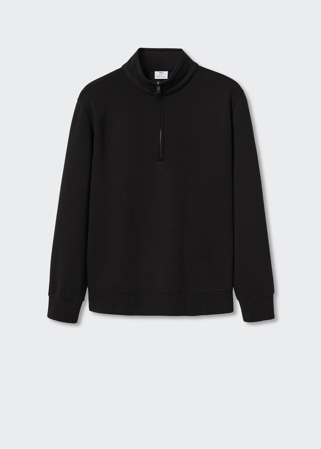 Cotton sweatshirt with zip neck - Article without model