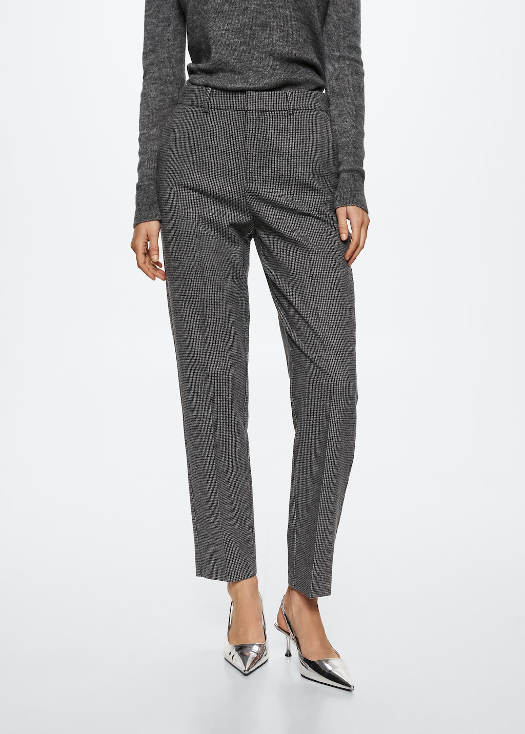 Slim fit wool suit pants - Medium plane