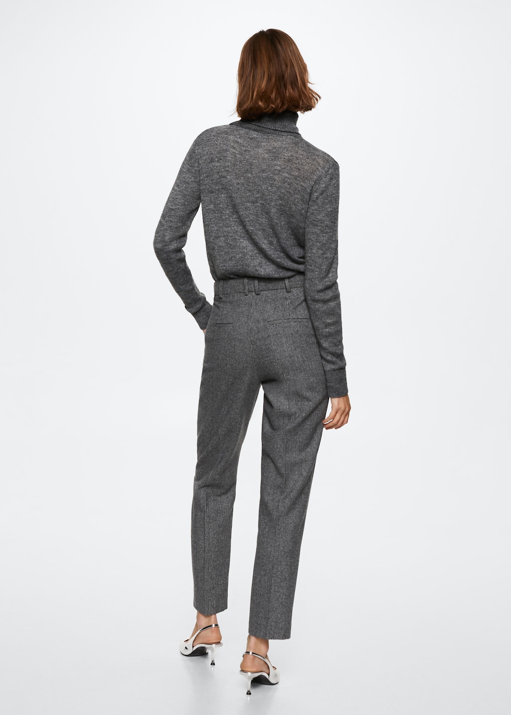 Slim fit wool suit pants - Reverse of the article