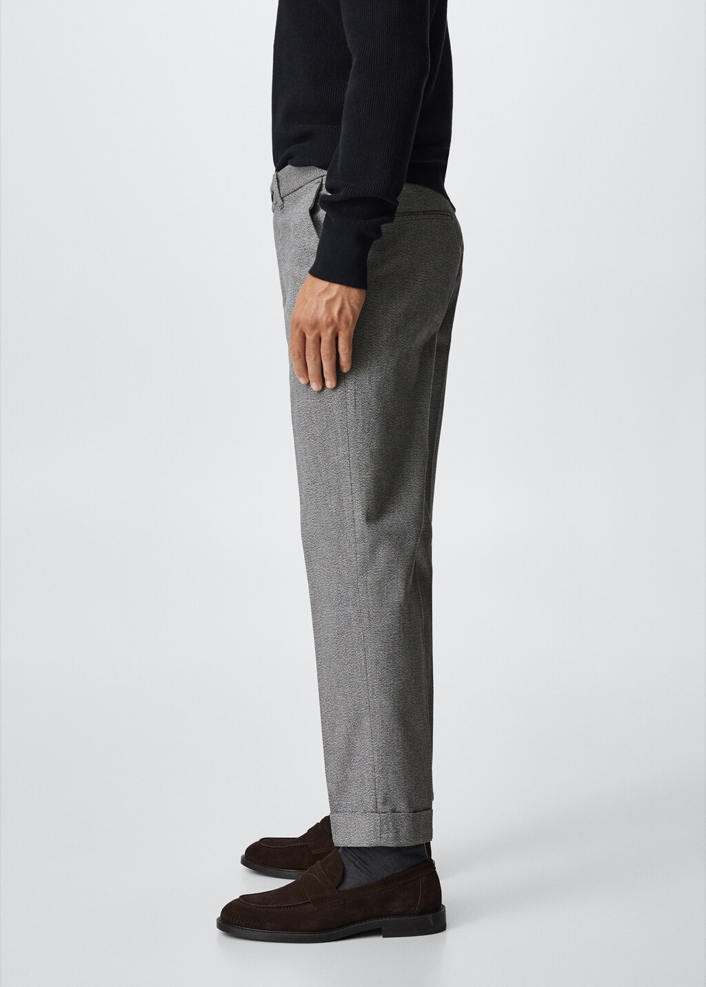 Structured regular-fit trousers - Details of the article 6