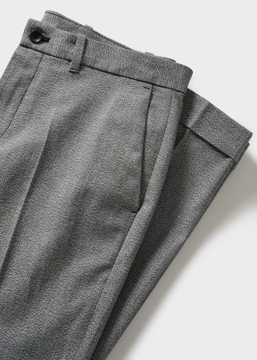 Structured regular-fit trousers - Details of the article 8