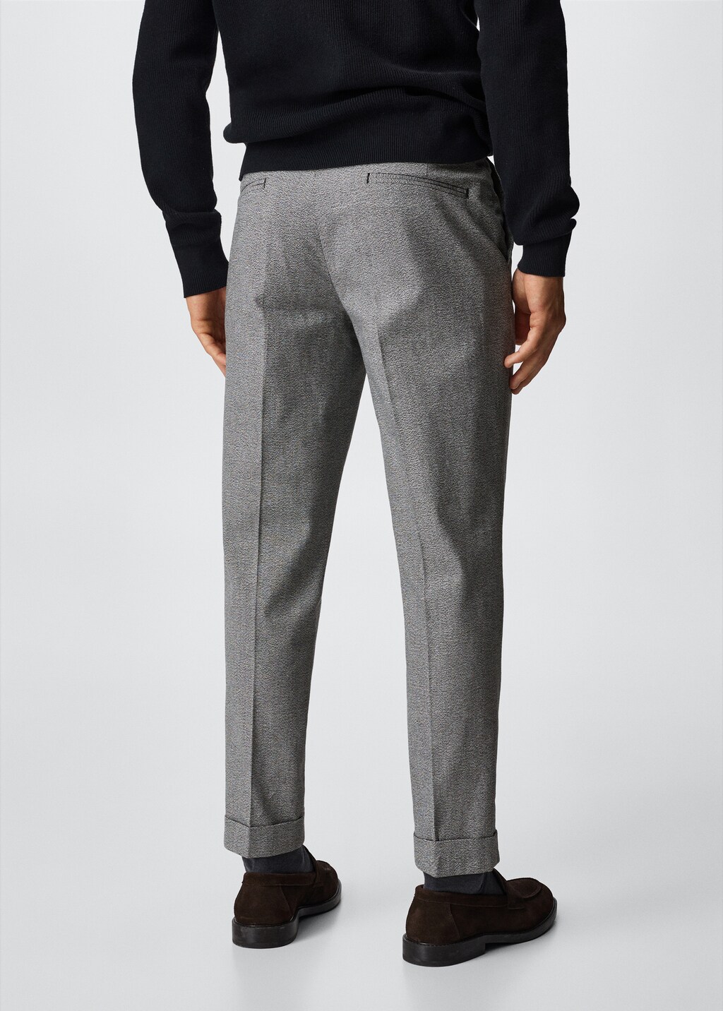 Structured regular-fit trousers - Reverse of the article