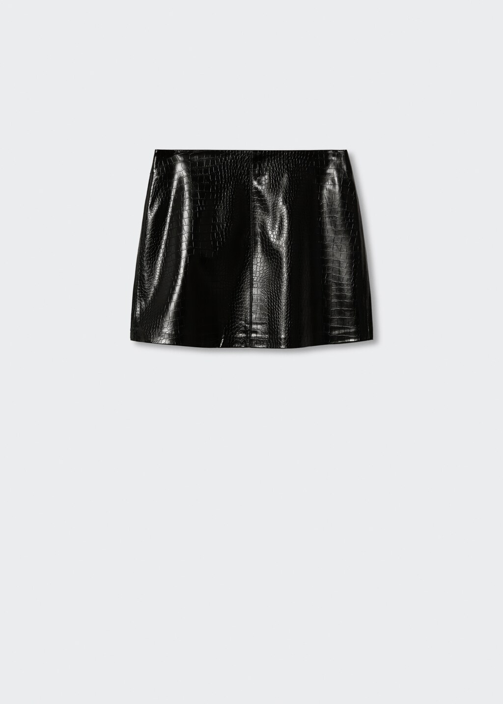 Crocodile-effect short skirt - Article without model