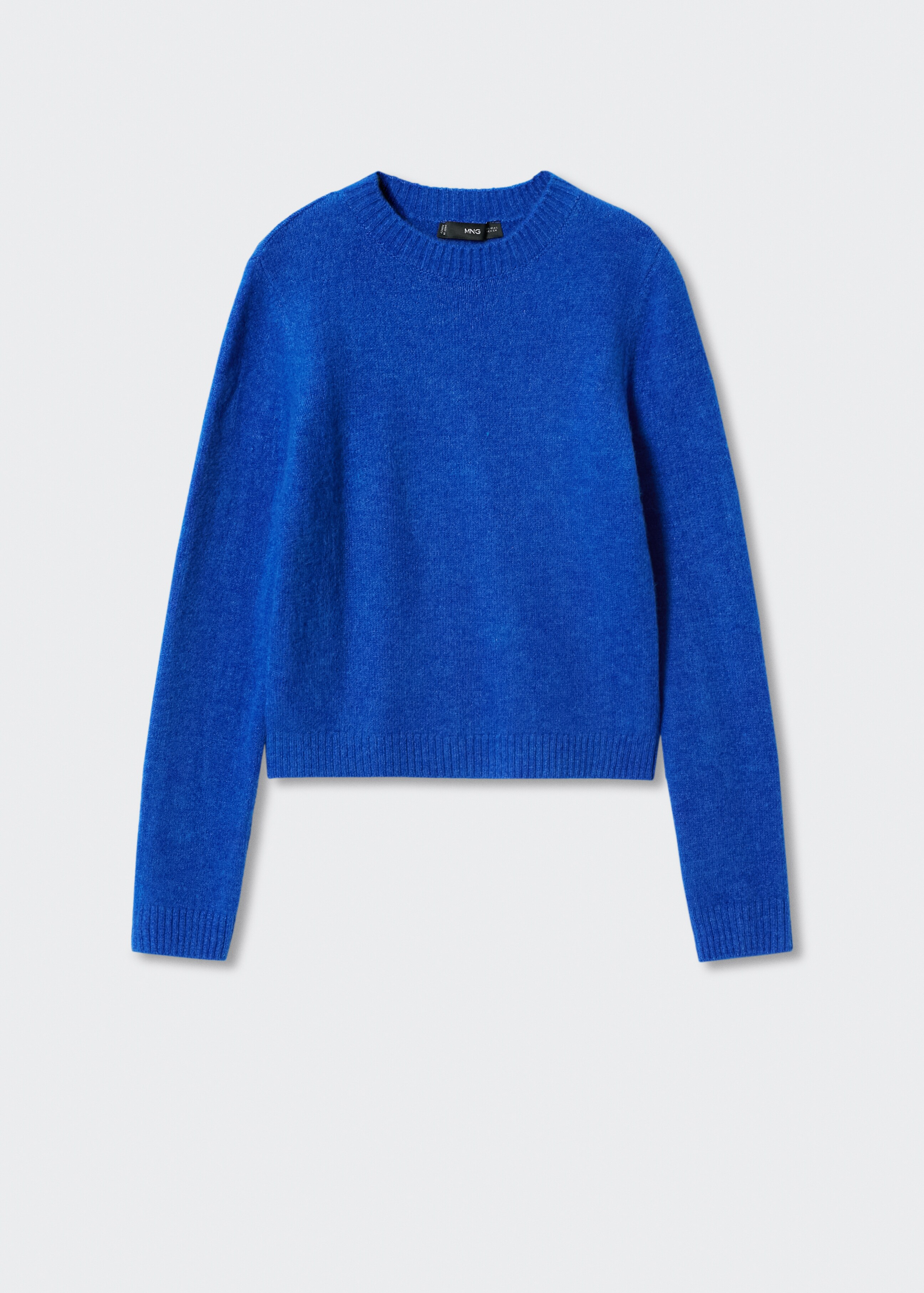 Cotton-linen round-neck knitted sweater