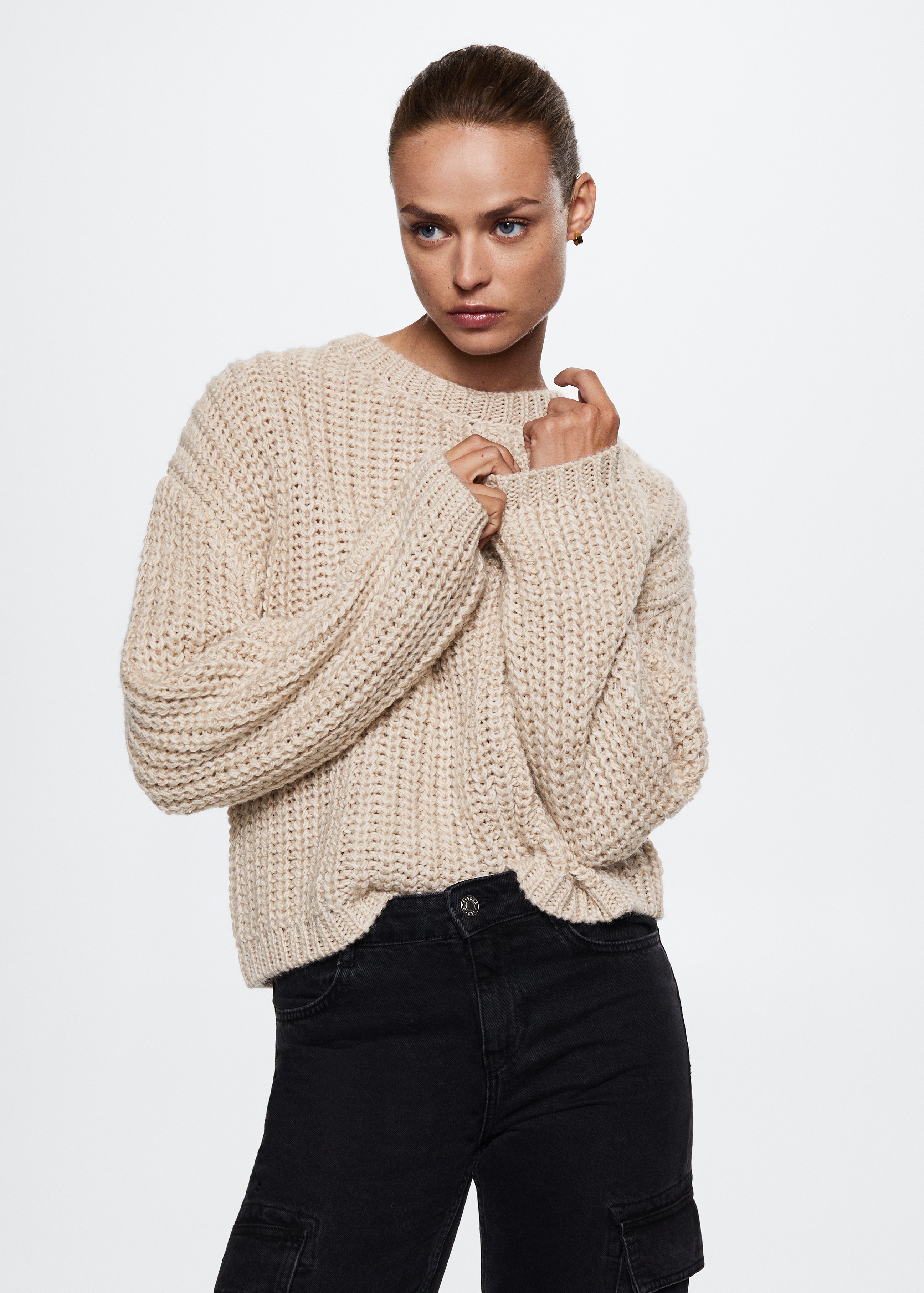 Chunky-knit sweater - Medium plane