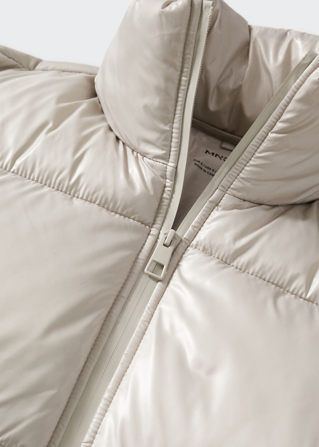 Long collar quilted coat - Details of the article 8